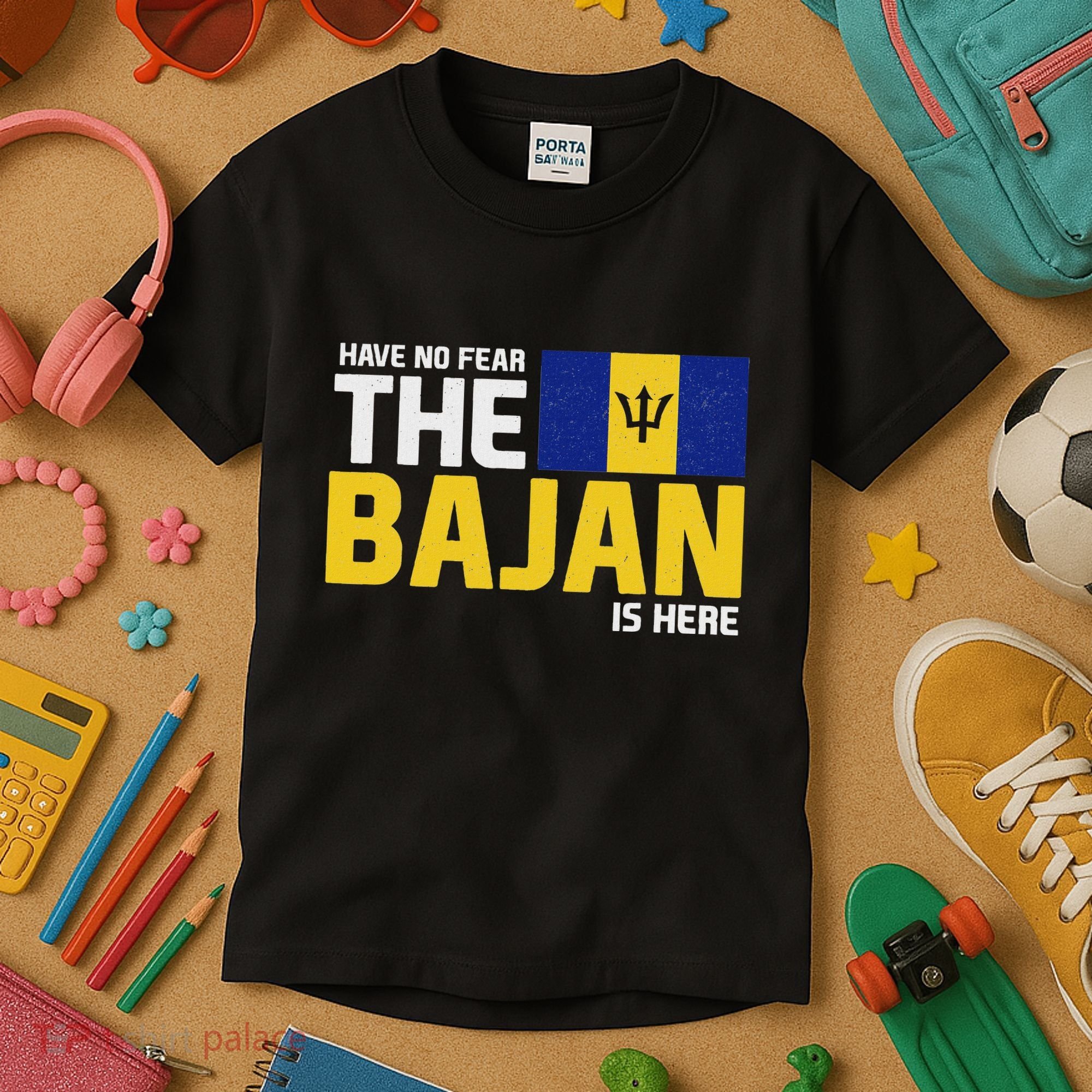 Have No Fear The Bajan Is Here! Barbados Pride Kids T-Shirt