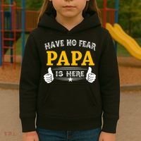 Have No Fear Papa Is Here Kids Hoodie thumb 3