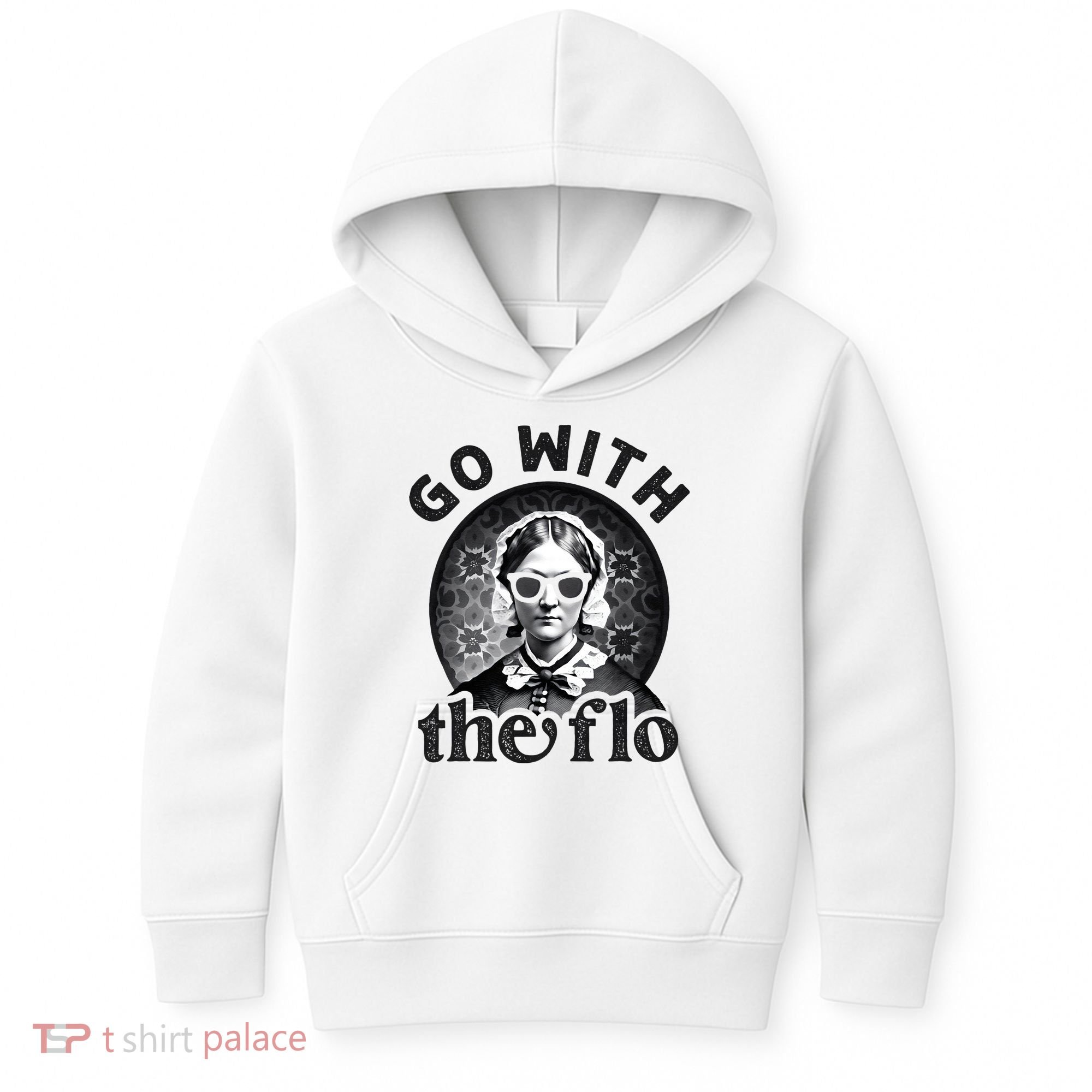 History Nurse Florence Nightingale Go With The Flo Kids Hoodie