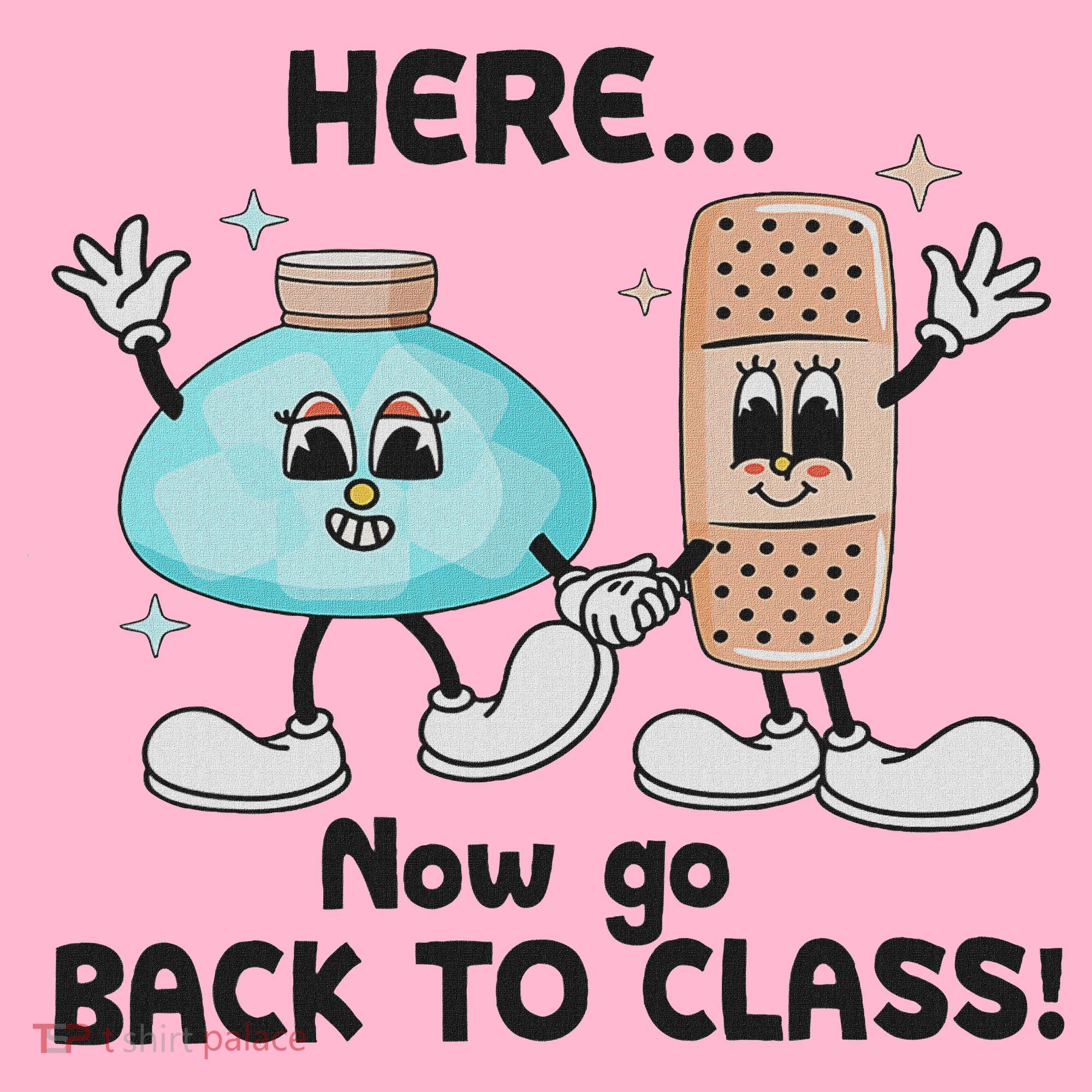 Here Now Go Back To Class School Nurse Medical Professional Coaster
