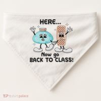 Here Now Go Back To Class School Nurse Medical Professional USA-Made Doggie Bandana thumb 0