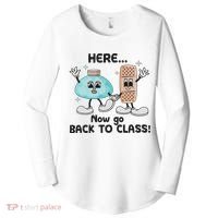 Here Now Go Back To Class School Nurse Medical Professional Women's Perfect Tri Tunic Long Sleeve Shirt thumb 0