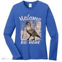 Hawaii Nene Goose Malama Ka Nene Women's Long Sleeve Shirt thumb 0