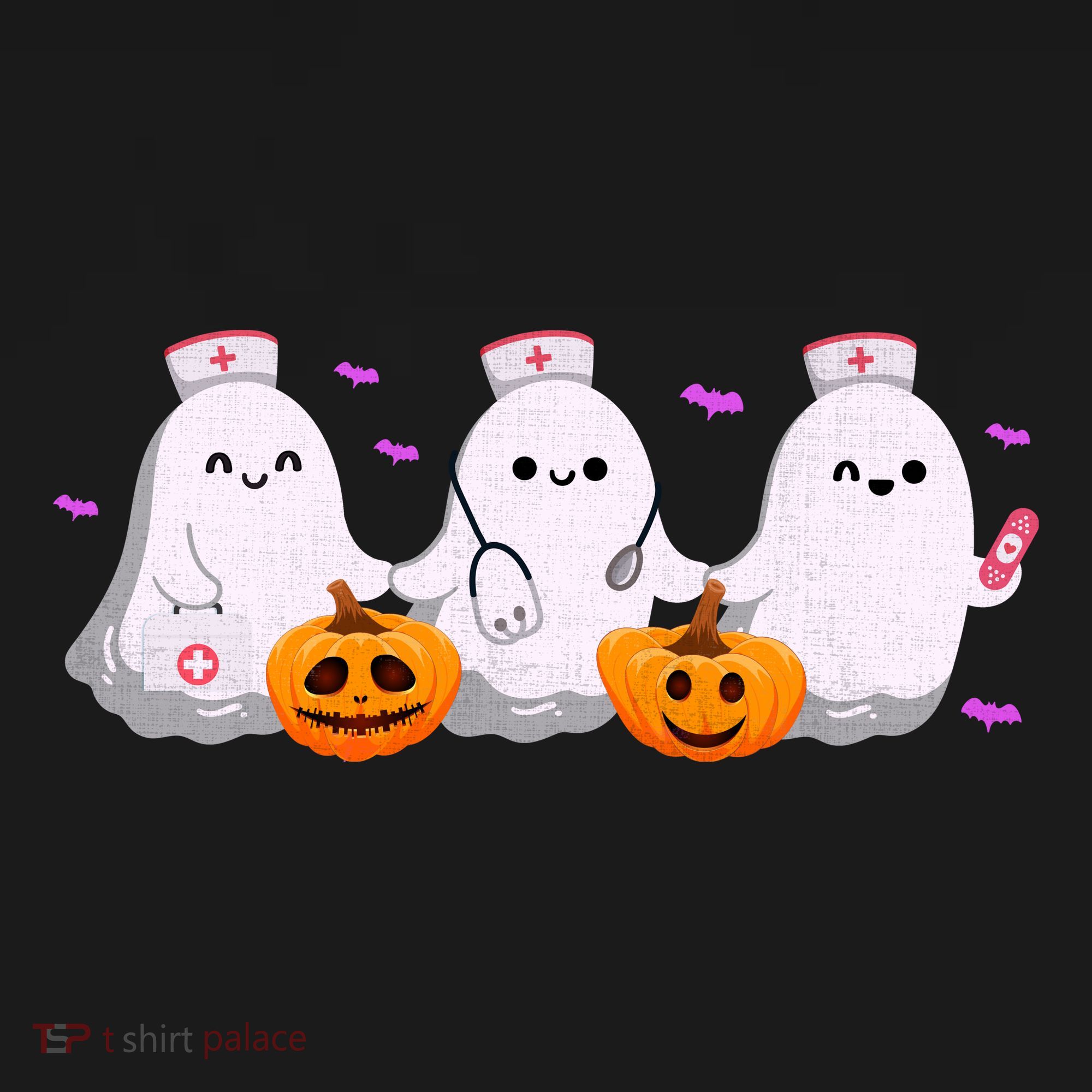 Halloween Nurse Ghosts Boo Crew Backpack