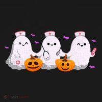 Halloween Nurse Ghosts Boo Crew Coaster thumb 2