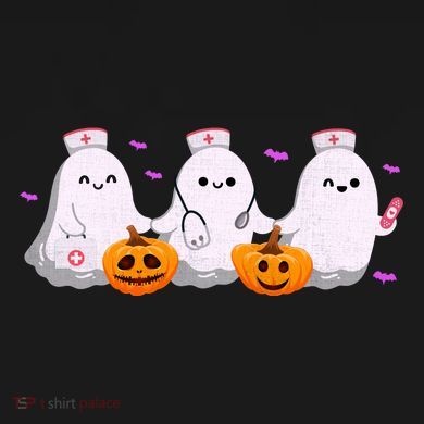 Halloween Nurse Ghosts Boo Crew Tall Sweatshirt
