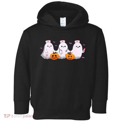Halloween Nurse Ghosts Boo Crew Toddler Hoodie