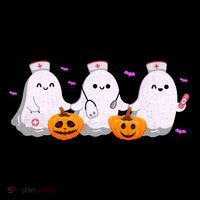 Halloween Nurse Ghosts Boo Crew Toddler Hoodie thumb 2
