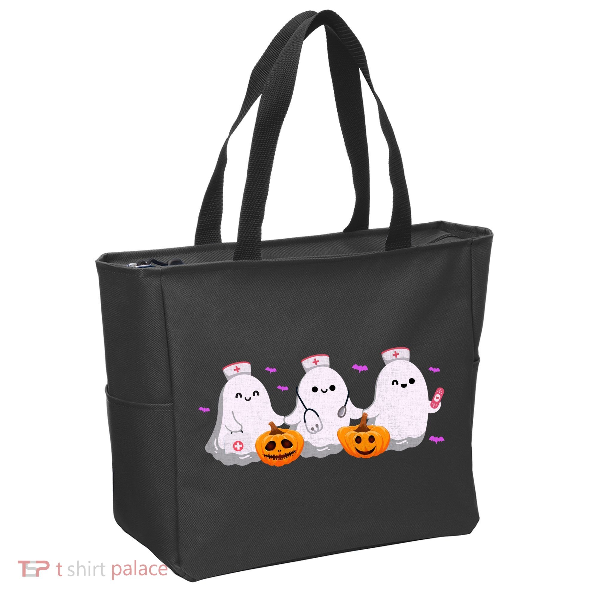 Halloween Nurse Ghosts Boo Crew Tote Bag