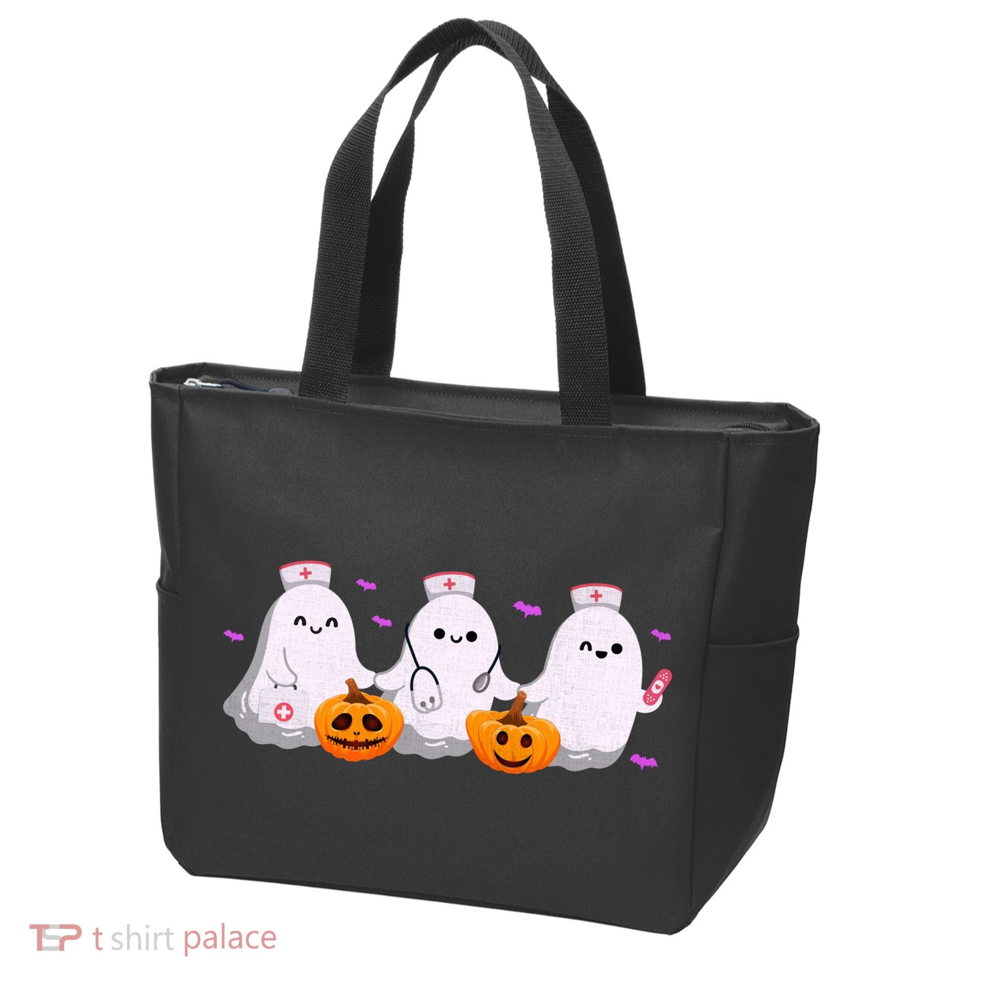 Halloween Nurse Ghosts Boo Crew Tote Bag