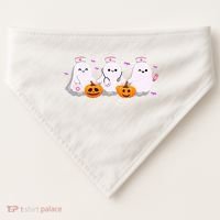 Halloween Nurse Ghosts Boo Crew USA-Made Doggie Bandana thumb 0