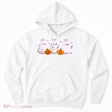 Halloween Nurse Ghosts Boo Crew Hoodie