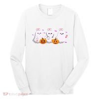 Halloween Nurse Ghosts Boo Crew Long Sleeve Shirt thumb 0