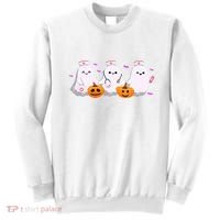 Halloween Nurse Ghosts Boo Crew Sweatshirt thumb 0