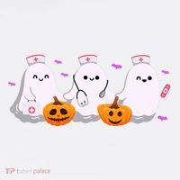 Halloween Nurse Ghosts Boo Crew Sweatshirt thumb 3