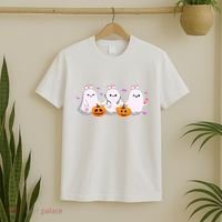 Halloween Nurse Ghosts Boo Crew T-Shirt thumb 2