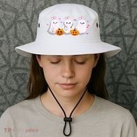 Halloween Nurse Ghosts Boo Crew Bucket Hat thumb 3