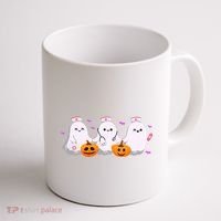 Halloween Nurse Ghosts Boo Crew Coffee Mug thumb 1