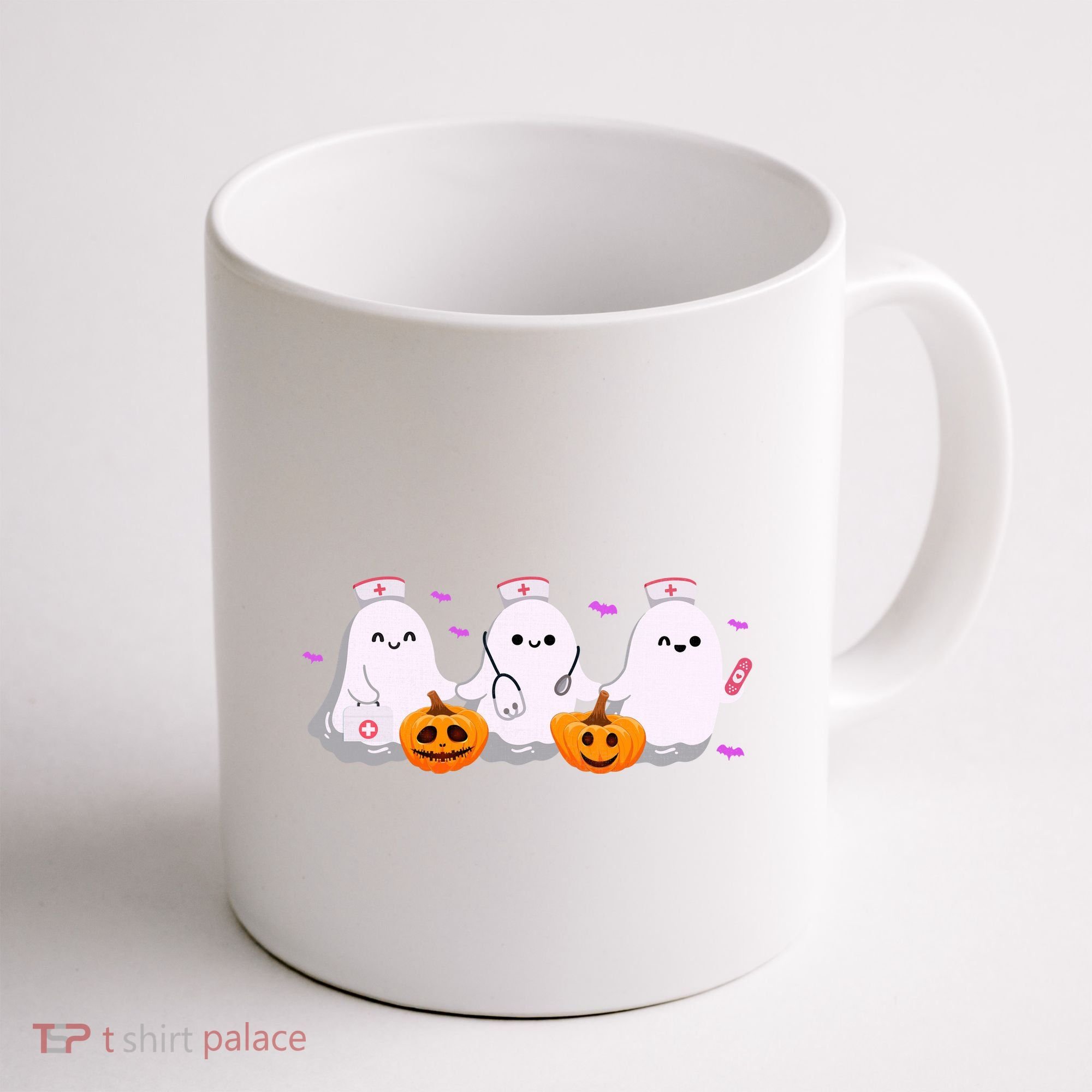 Halloween Nurse Ghosts Boo Crew Coffee Mug