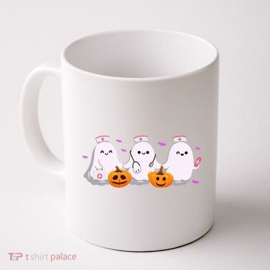 Halloween Nurse Ghosts Boo Crew Coffee Mug