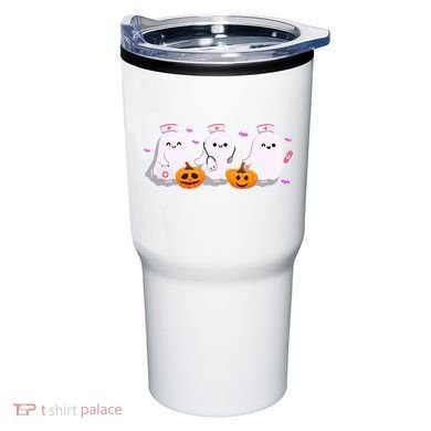 Halloween Nurse Ghosts Boo Crew Tumbler