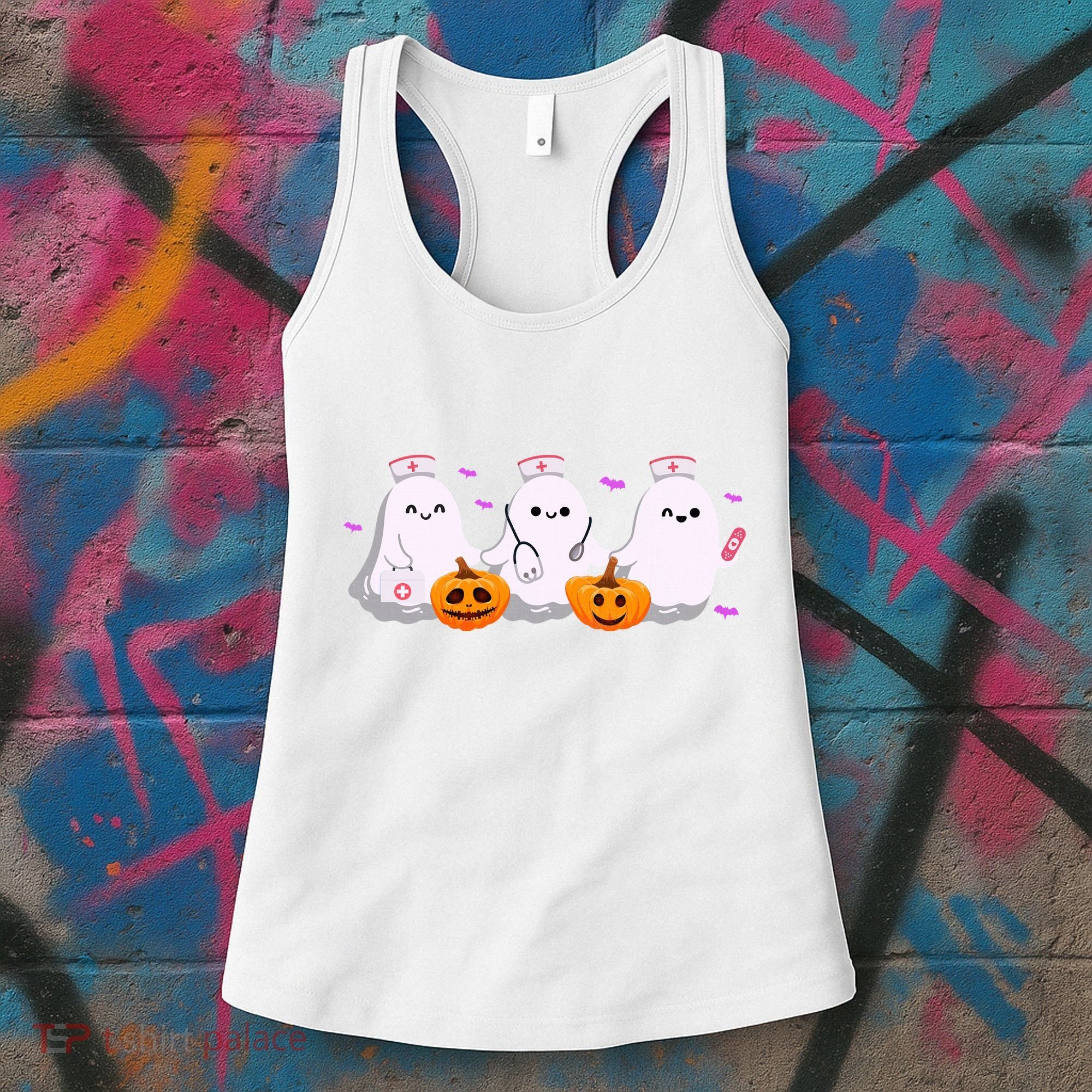 Halloween Nurse Ghosts Boo Crew Women's Tank Top