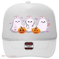 Halloween Nurse Ghosts Boo Crew Hat thumb 0