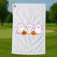 Halloween Nurse Ghosts Boo Crew Golf Towel thumb 1