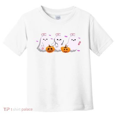 Halloween Nurse Ghosts Boo Crew Toddler T-Shirt