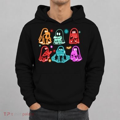 Halloween Neon Ghost Reading Books Spooky Season Hoodie