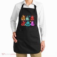 Halloween Neon Ghost Reading Books Spooky Season Apron thumb 2