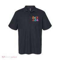 Halloween Neon Ghost Reading Books Spooky Season Polo thumb 0