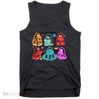 Halloween Neon Ghost Reading Books Spooky Season Tank Top thumb 0