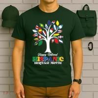 Happy National Hispanic Heritage Month Flag Tree T-Shirt thumb 6