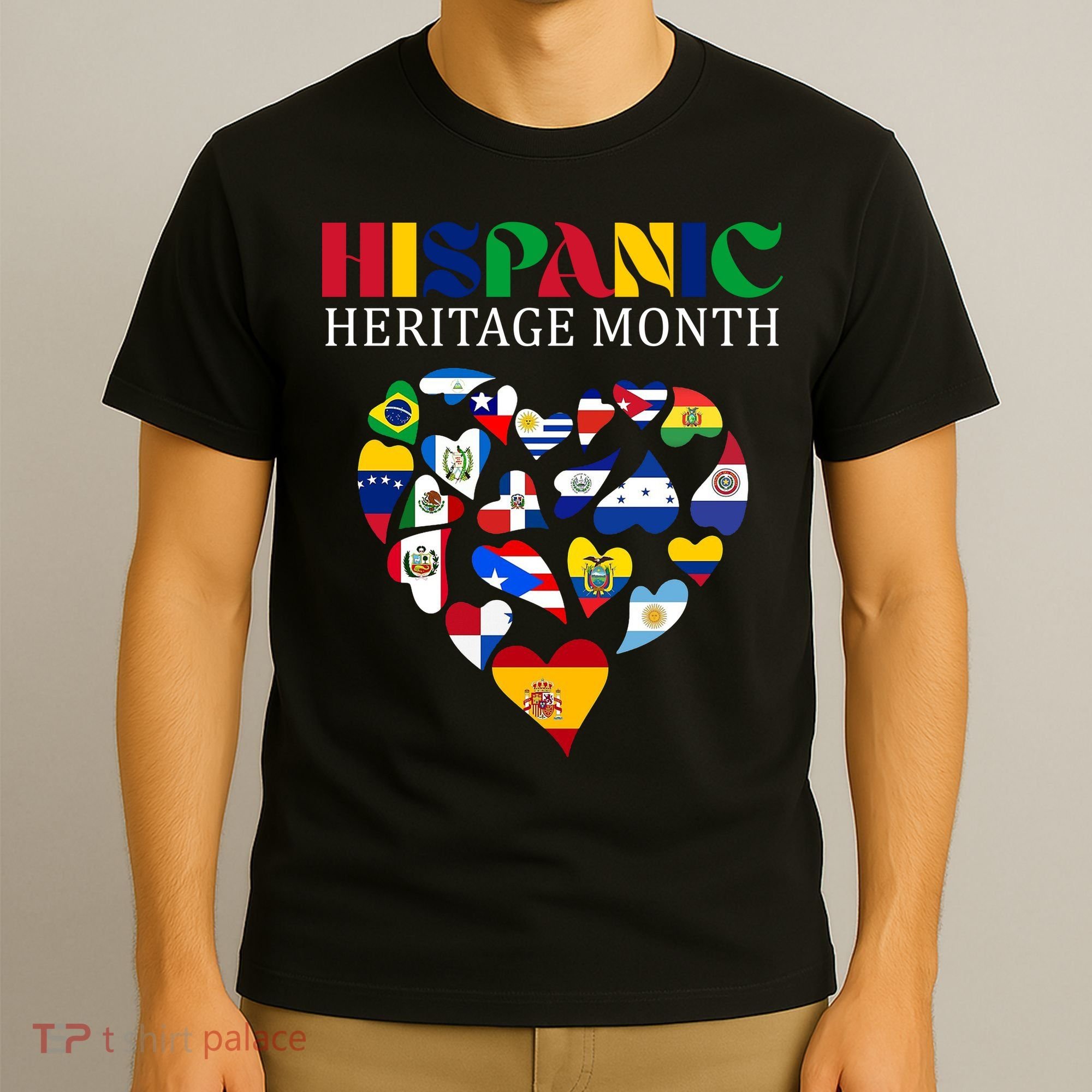 Happy National Hispanic Heritage Month All Countries T-Shirt