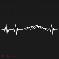 Hiking Nature Hike Hiker Outdoor Funny Hiking Heartbeat T-Shirt thumb 7