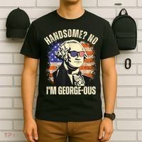 Handsome No Im Georgeous George Washington 4th Of July 1776 T-Shirt thumb 6