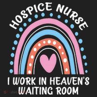 Hospice Nurse I Work In Heavens Waiting Room Nursing Day Golf Towel thumb 3