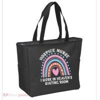 Hospice Nurse I Work In Heavens Waiting Room Nursing Day Tote Bag thumb 2