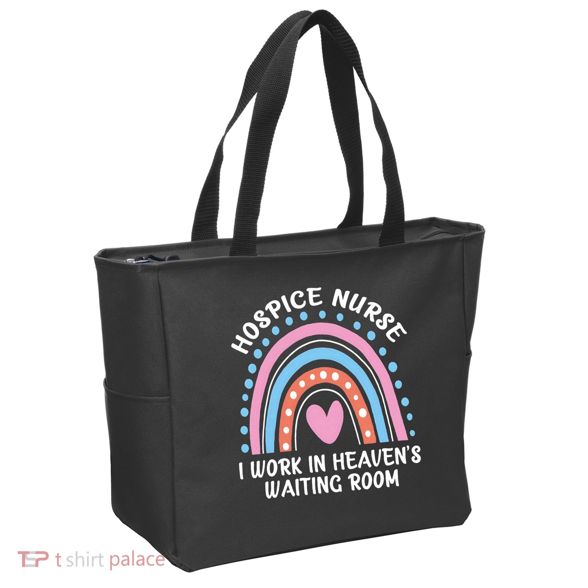 Hospice Nurse I Work In Heavens Waiting Room Nursing Day Tote Bag