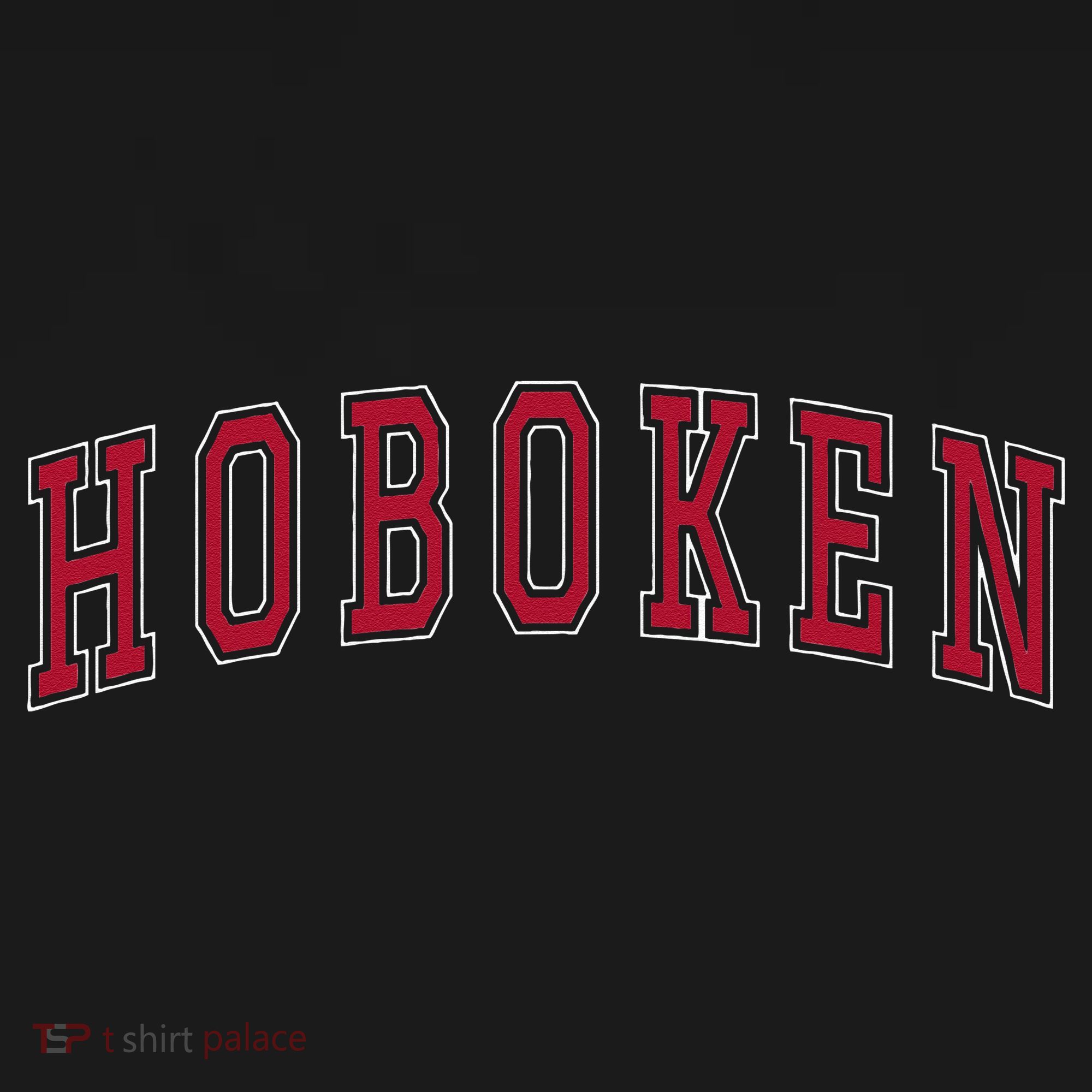 Hoboken New Jersey Souvenir Sport College Style Text T-Shirt