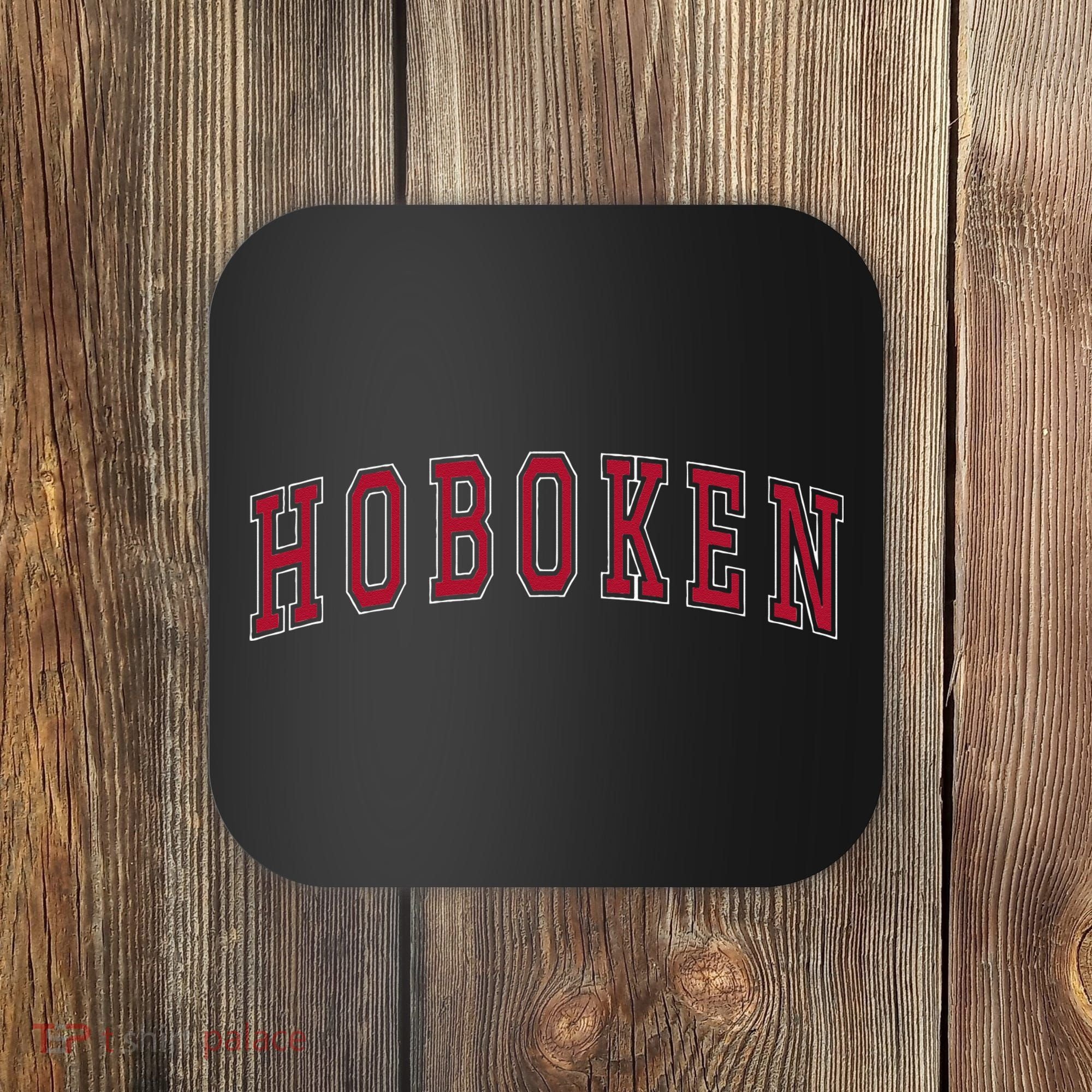 Hoboken New Jersey Souvenir Sport College Style Text Coaster
