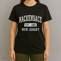 Hackensack New Jersey Nj Vintage Established Sports T-Shirt thumb 4