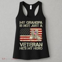 he's not just a veteran he is my grandpa Veteran Women's Tank Top thumb 3