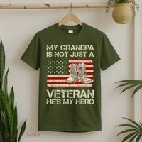 he's not just a veteran he is my grandpa Veteran T-Shirt thumb 2