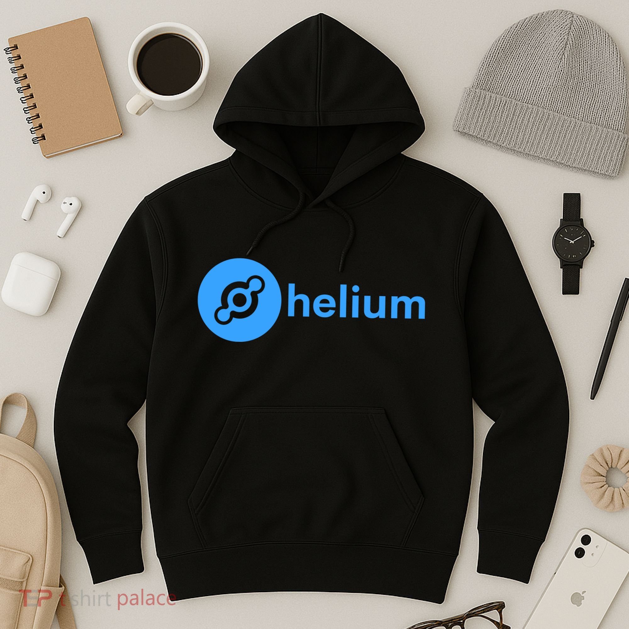 Helium Network Logo, Helium Crypto, HNT Token, Helium Logo Hoodie