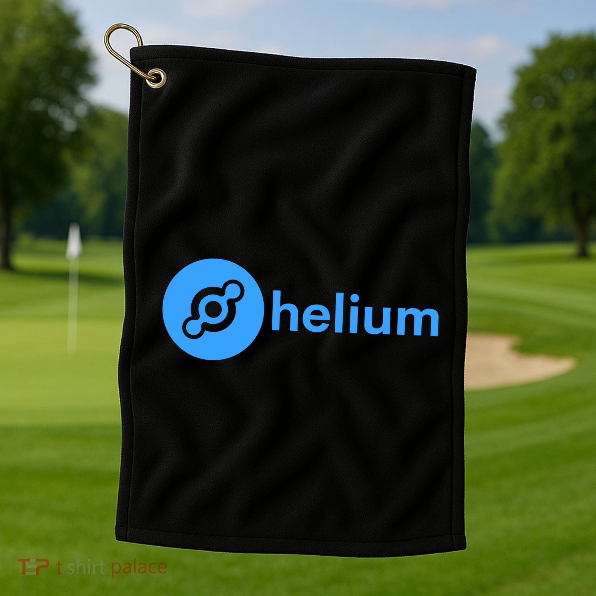 Helium Network Logo, Helium Crypto, HNT Token, Helium Logo Golf Towel