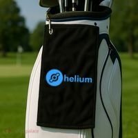 Helium Network Logo, Helium Crypto, HNT Token, Helium Logo Golf Towel thumb 2