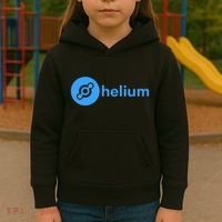 Helium Network Logo, Helium Crypto, HNT Token, Helium Logo Kids Hoodie thumb 3
