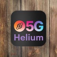 Helium Network Logo, Helium Crypto, HNT Token, Helium Logo 5G Coaster thumb 0
